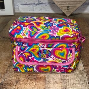 Rare! Vintage 90s Lisa Frank Hearts Insulated Lunch Bag Lunch Box Tote